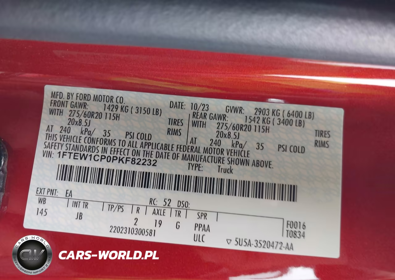 2023 Ford F-150 Xl VIN:1FTEW1CP0PKF82232 - 9