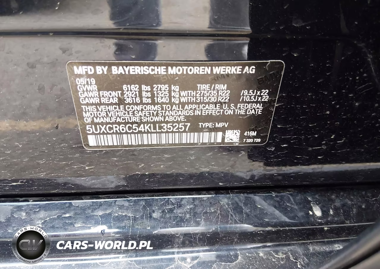 2019 BMW X5 xDrive40I VIN:5UXCR6C54KLL35257 - 9