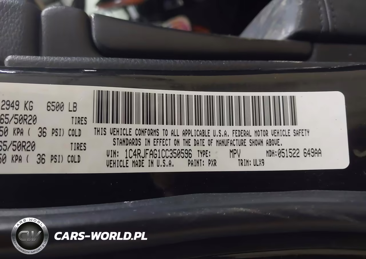 2012 Jeep Grand Cherokee Laredo VIN:1C4RJFAG1CC350596 - 9