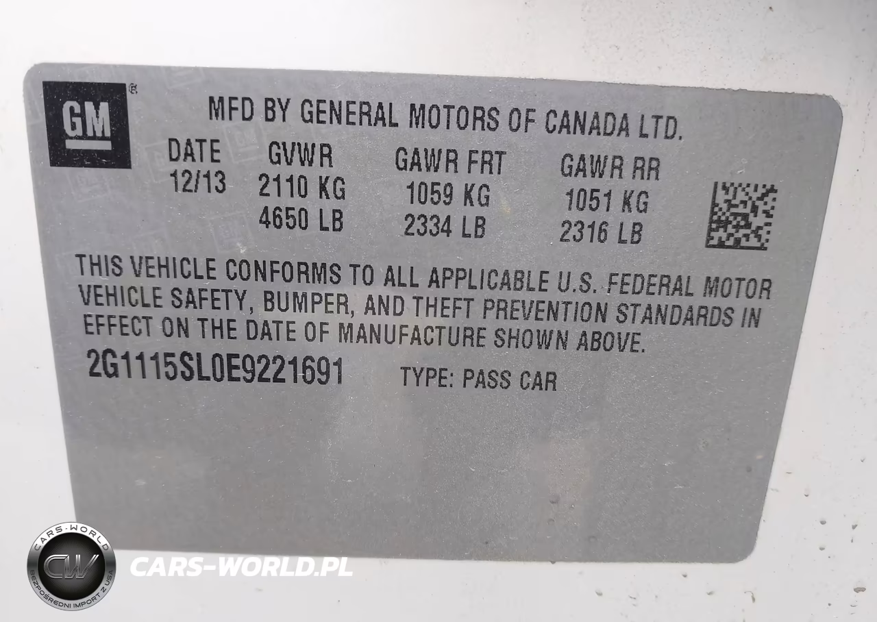 2014 Chevrolet Impala 1Lt VIN:2G1115SL0E9221691 - 9