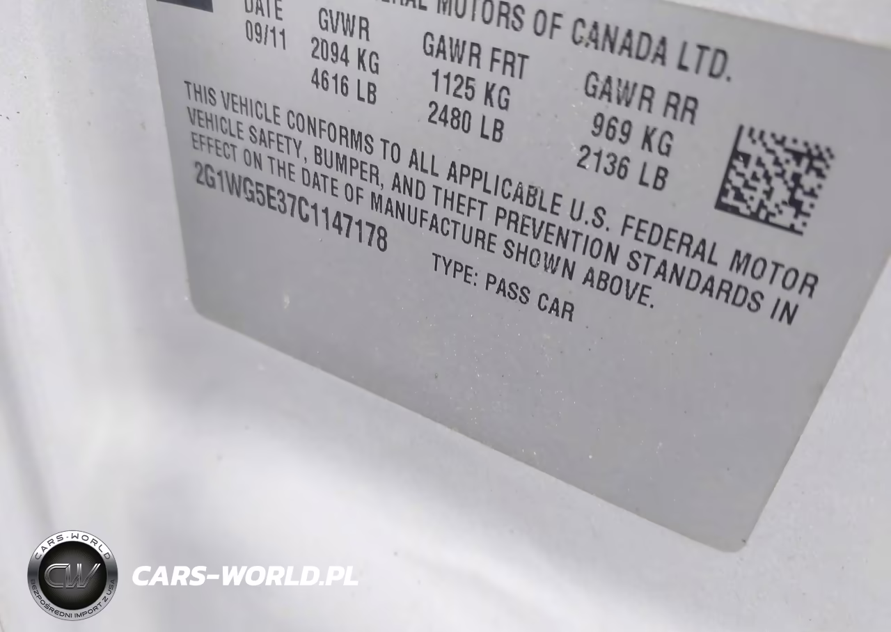 2012 Chevrolet Impala Lt VIN:2G1WG5E37C1147178 - 9