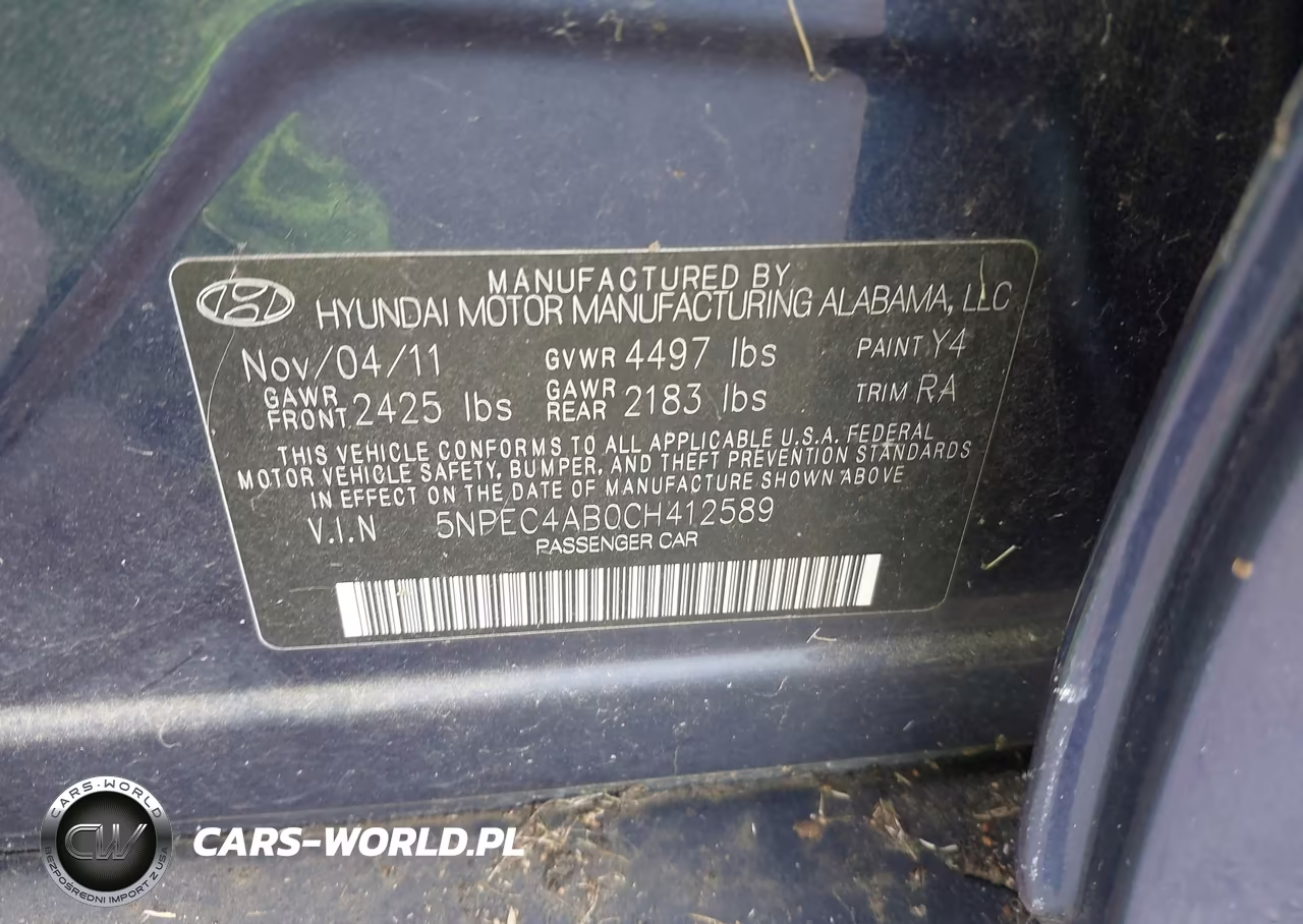 2012 Hyundai Sonata Se 2.0T VIN:5NPEC4AB0CH412589 - 9