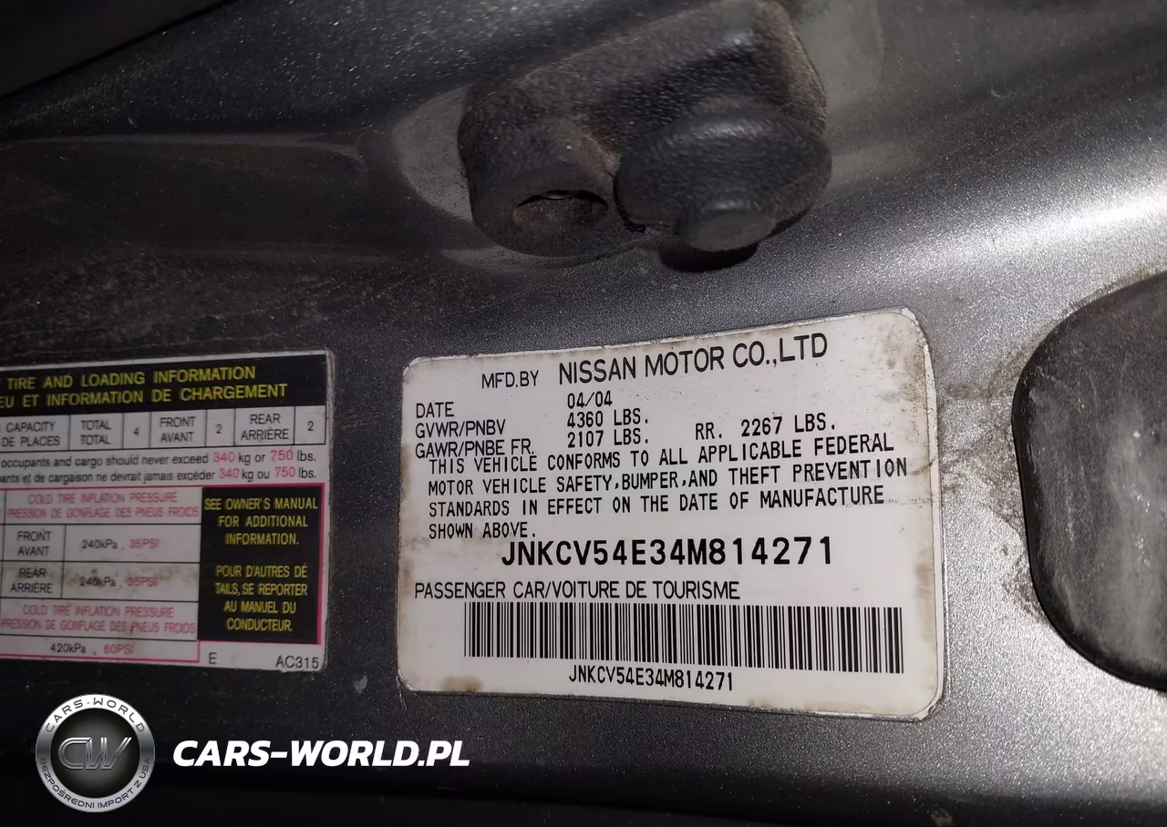 2004 Infiniti G35 VIN:JNKCV54E34M814271 - 9
