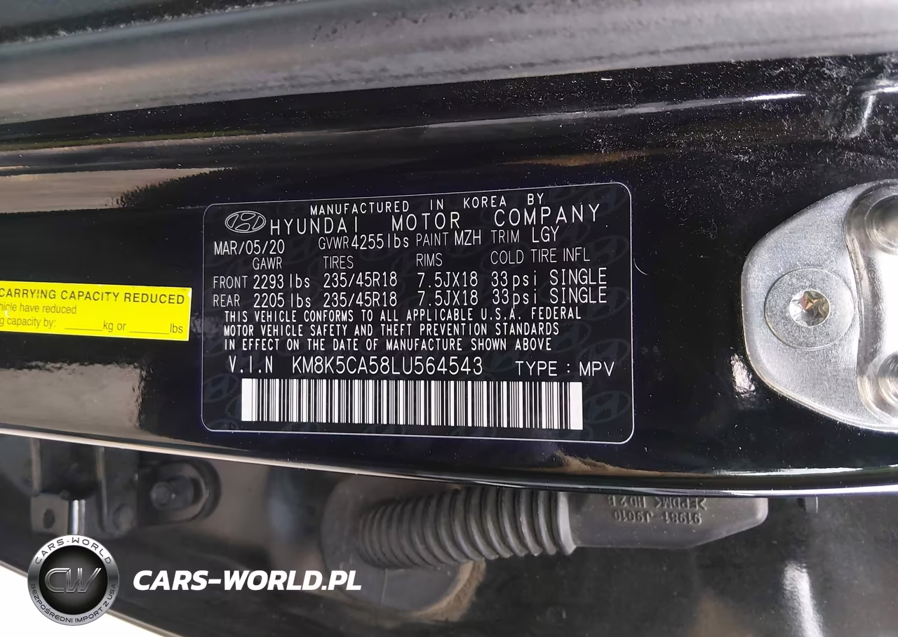 2020 Hyundai Kona Ultimate VIN:KM8K5CA58LU564543 - 9