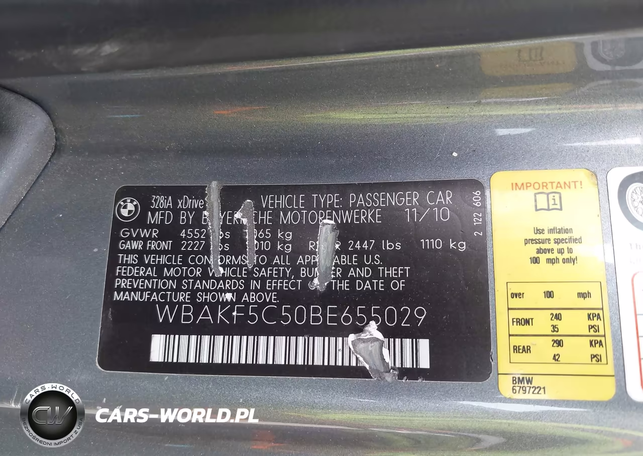 2011 BMW 328I xDrive VIN:WBAKF5C50BE655029 - 9