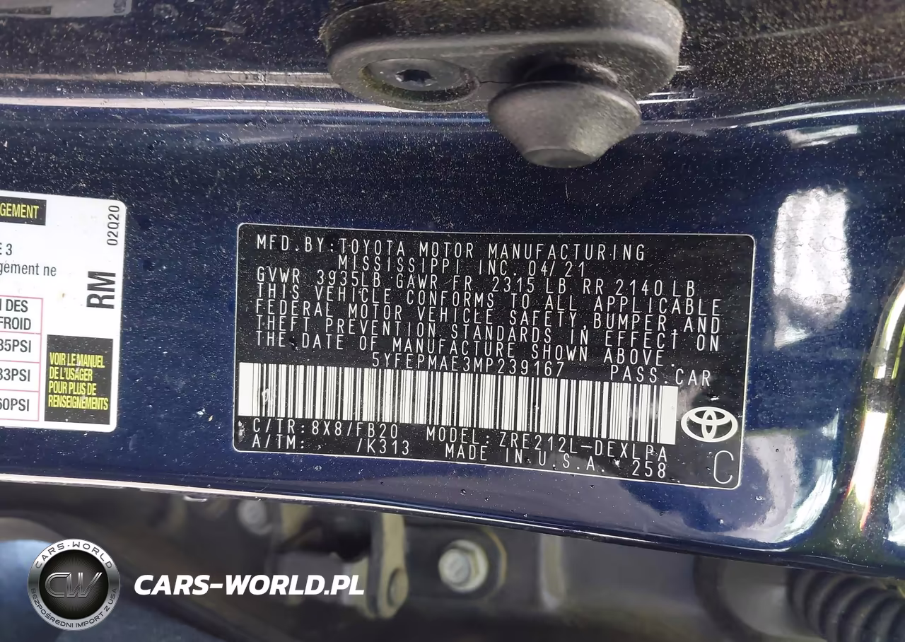 2021 Toyota Corolla Le VIN:5YFEPMAE3MP239167 - 9