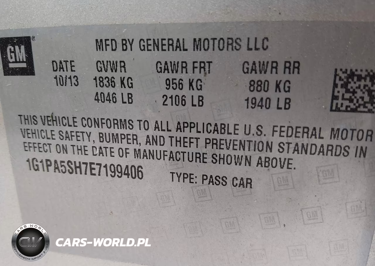 2014 Chevrolet Cruze Ls Auto VIN:1G1PA5SH7E7199406 - 9