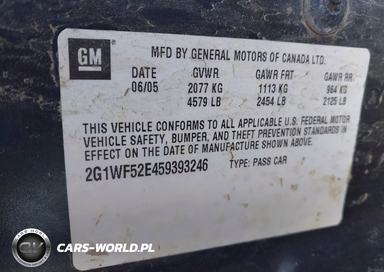 2005 Chevrolet Impala VIN:2G1WF52E459393246 - 9