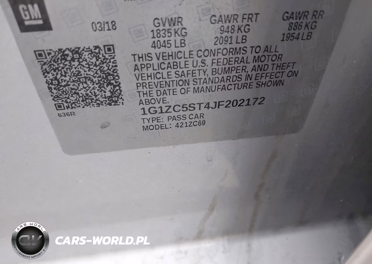 2018 Chevrolet Malibu 1Fl VIN:1G1ZC5ST4JF202172 - 9