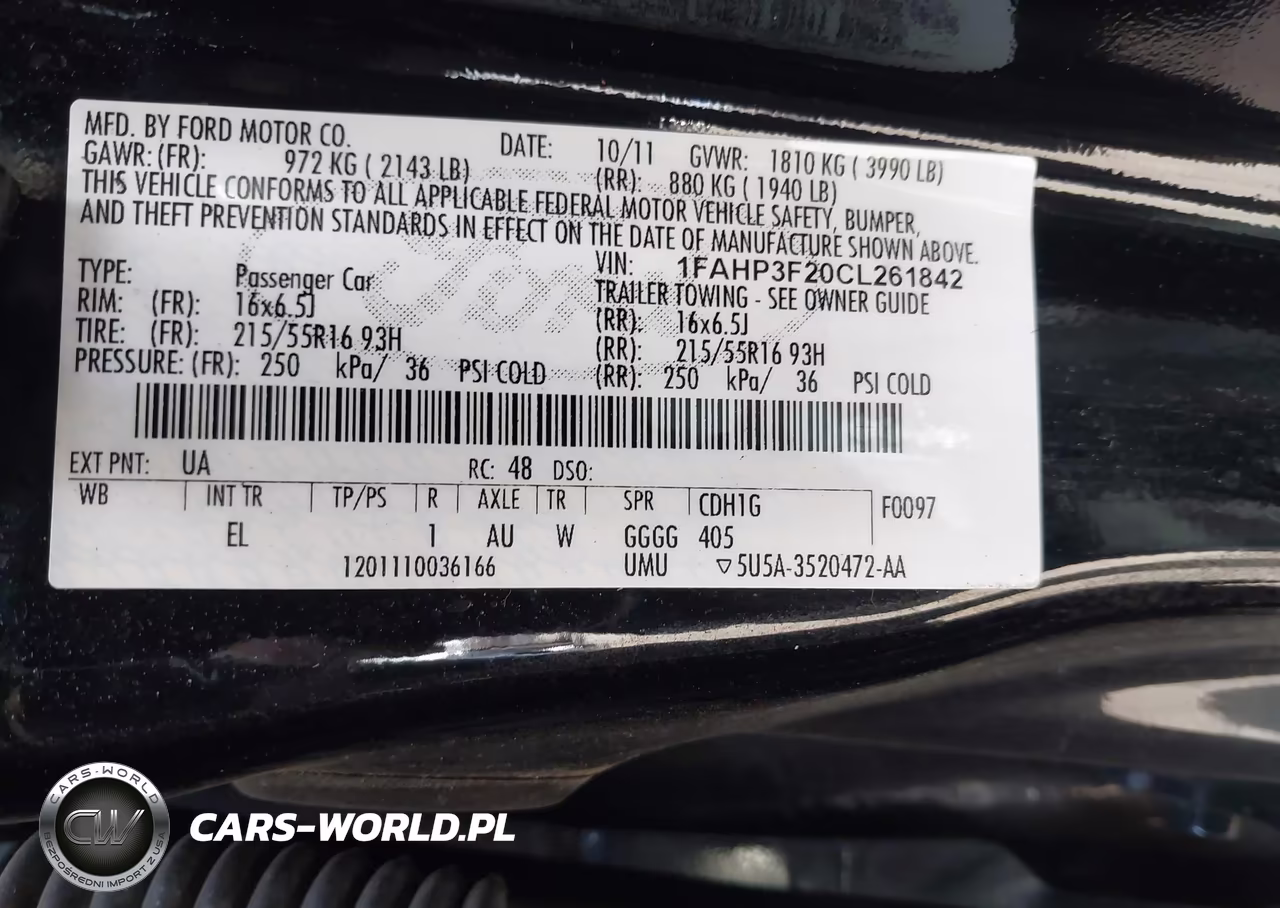 2012 Ford Focus Se VIN:1FAHP3F20CL261842 - 9