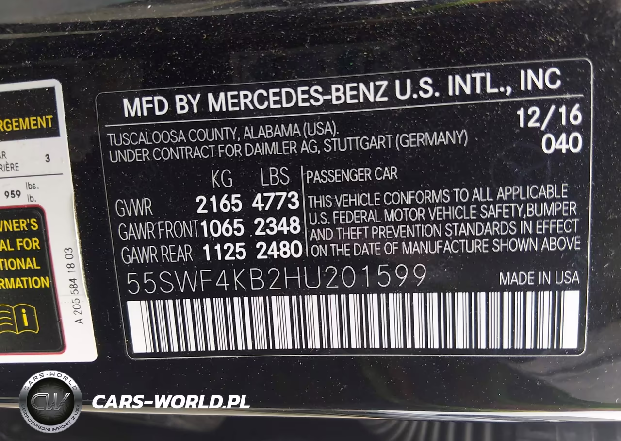 2017 Mercedes-Benz C 300 4Matic VIN:55SWF4KB2HU201599 - 9