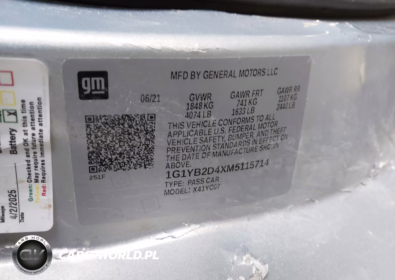 2021 Chevrolet Corvette Stingray VIN:1G1YB2D4XM5115714 - 9