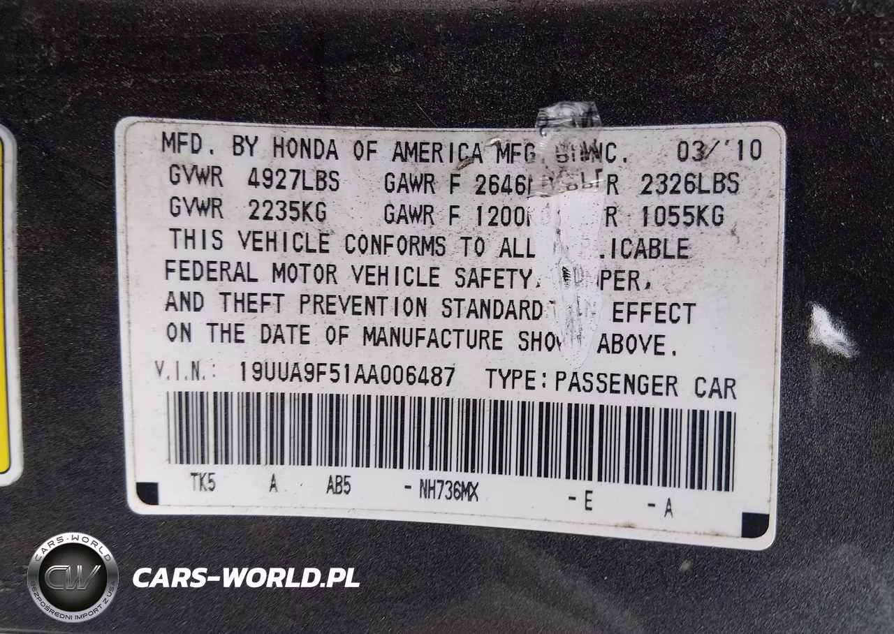2010 Acura Tl 3.7 VIN:19UUA9F51AA006487 - 9