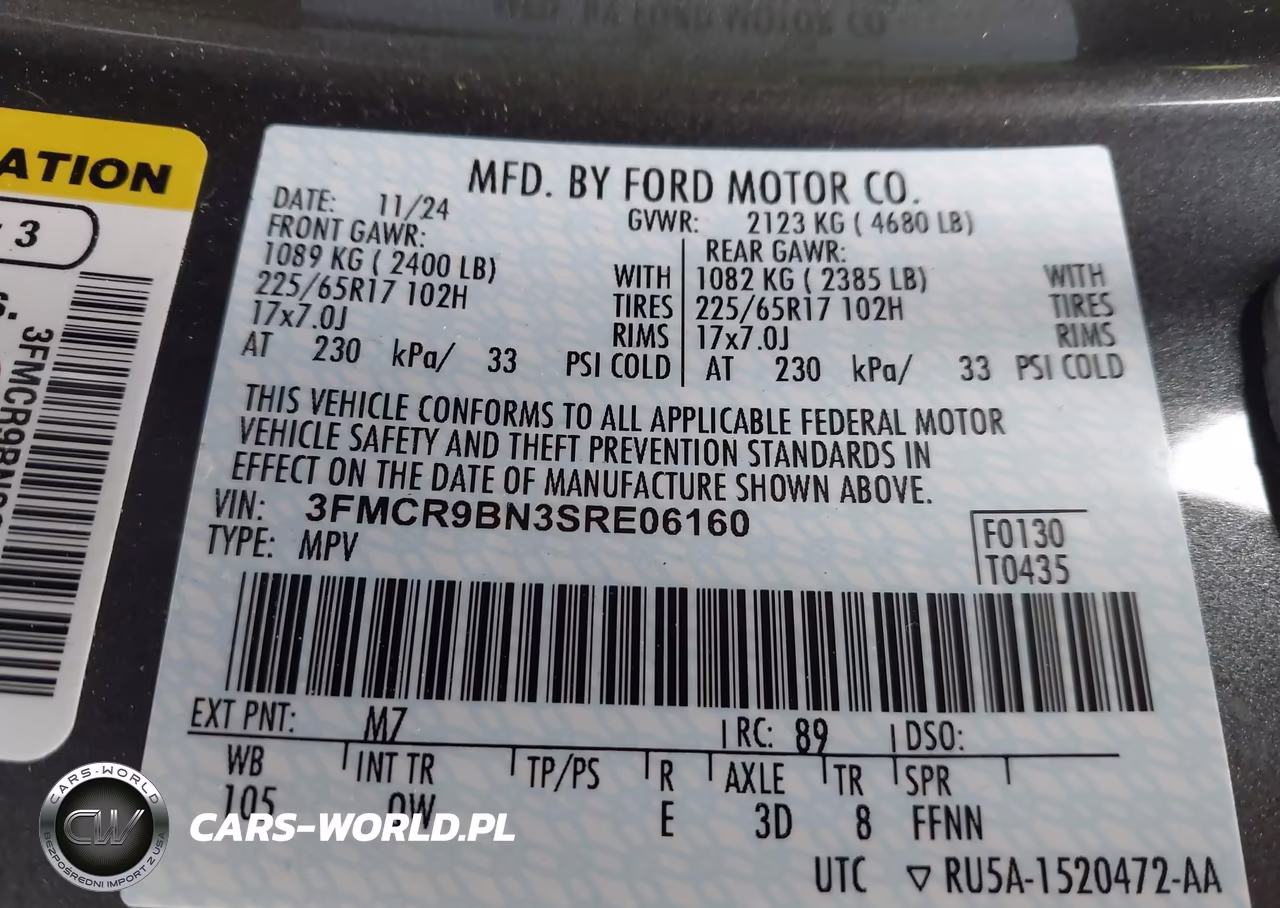 2025 Ford Bronco Sport Big Bend VIN:3FMCR9BN3SRE06160 - 9