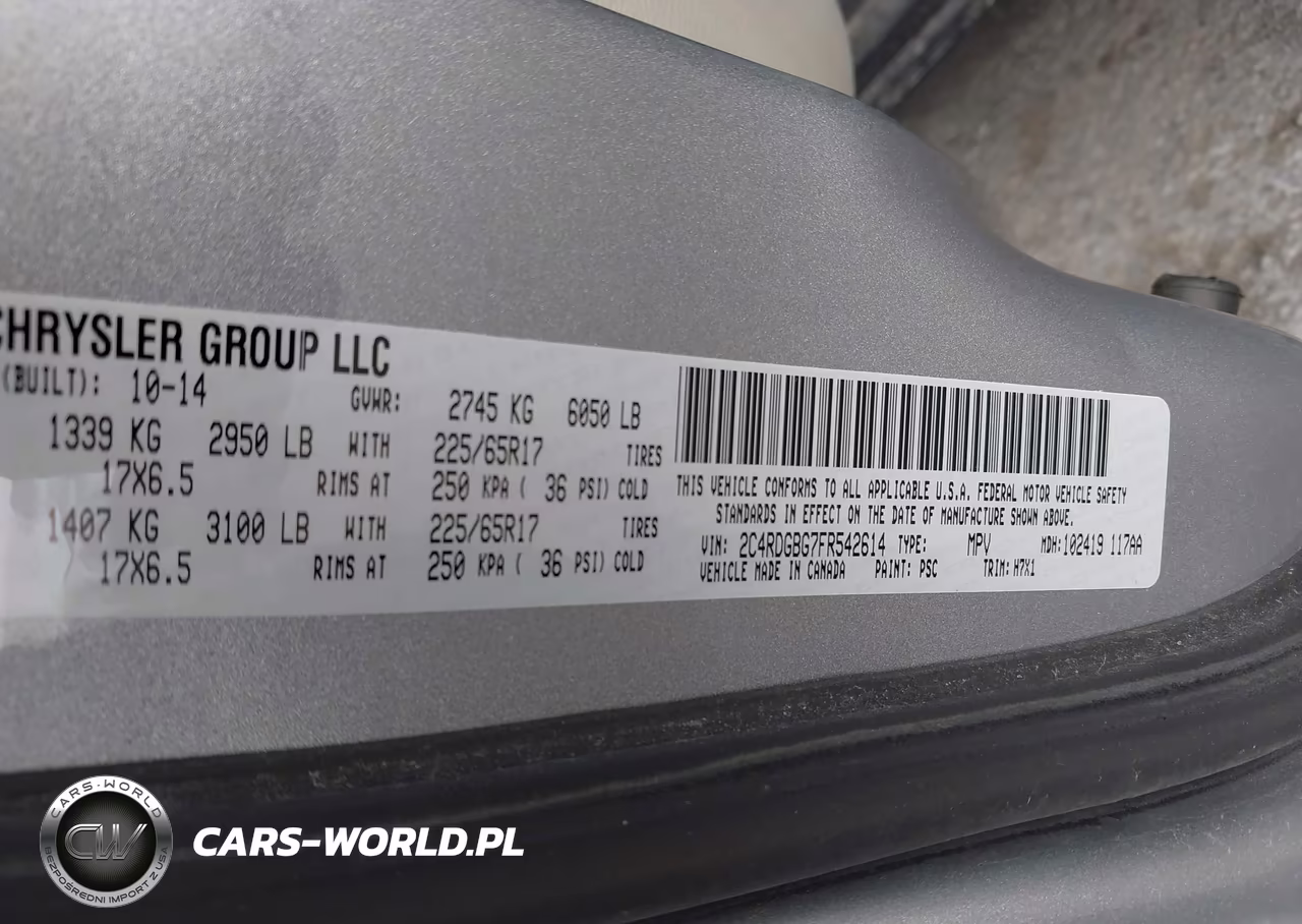 2015 Dodge Grand Caravan American Value Pkg VIN:2C4RDGBG7FR542614 - 9