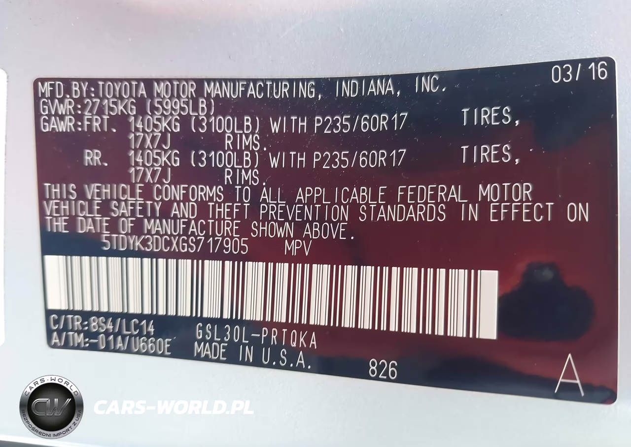 2016 Toyota Sienna Xle 8 Passenger VIN:5TDYK3DCXGS717905 - 9