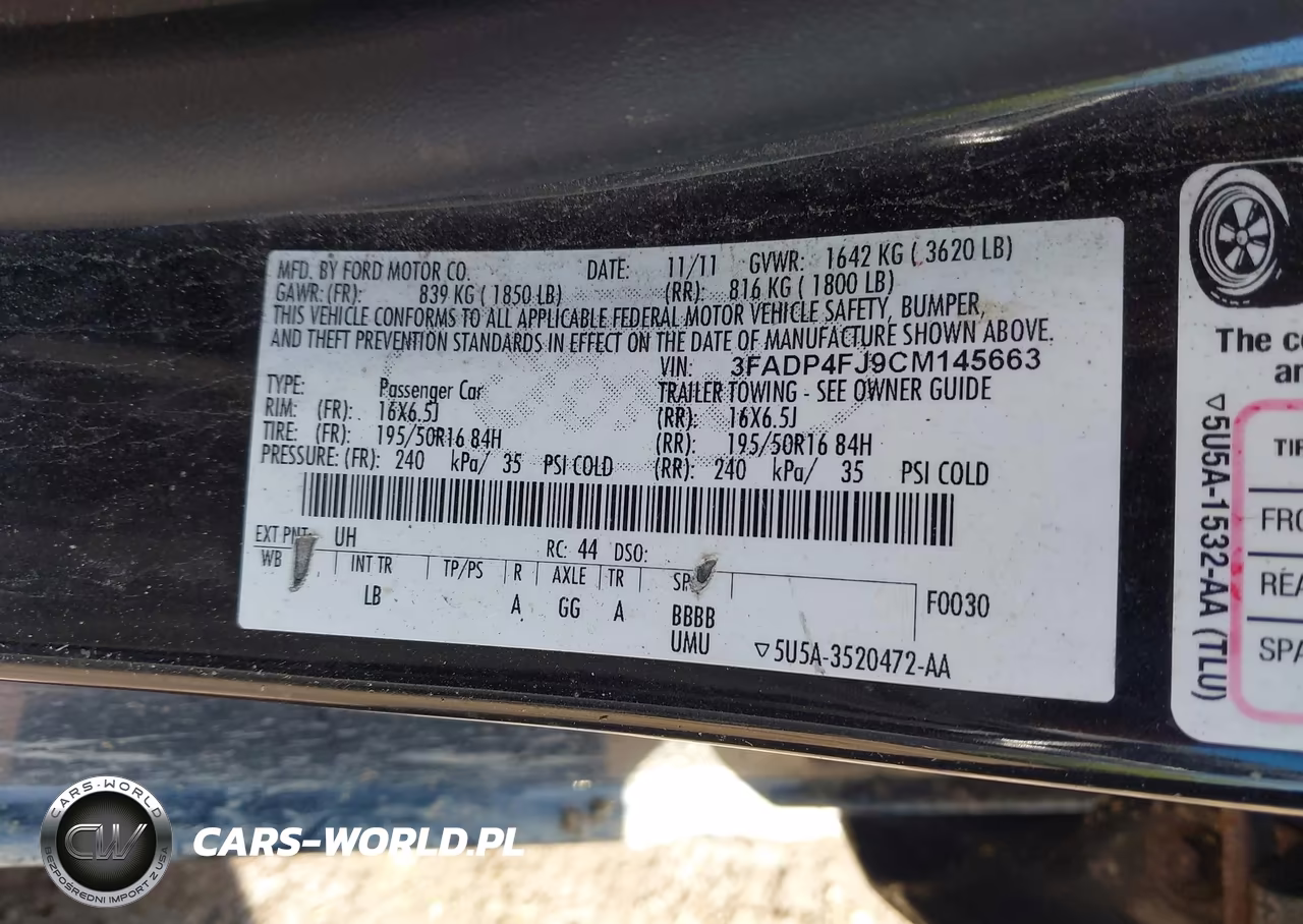 2012 Ford Fiesta Ses VIN:3FADP4FJ9CM145663 - 9