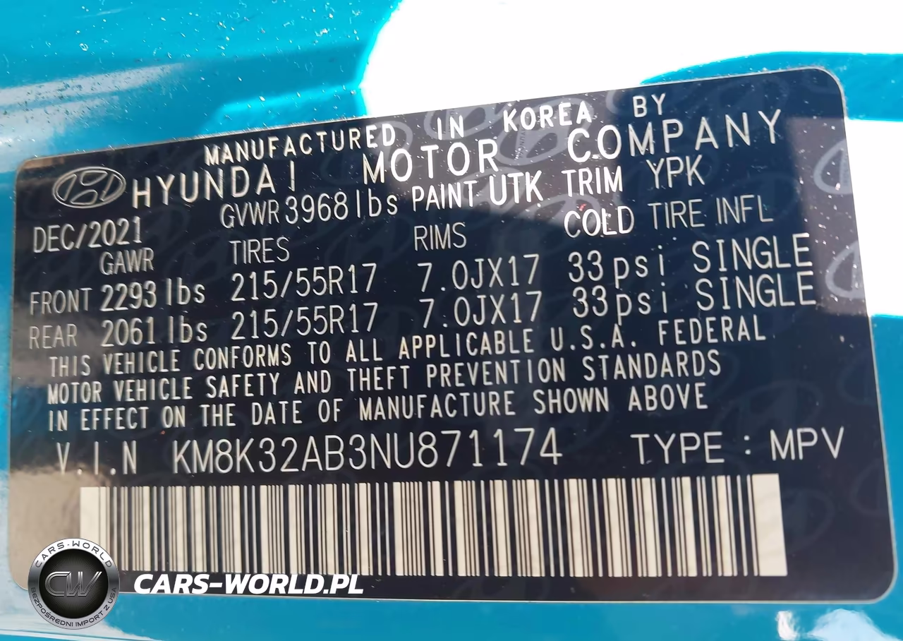 2022 Hyundai Kona Sel VIN:KM8K32AB3NU871174 - 9
