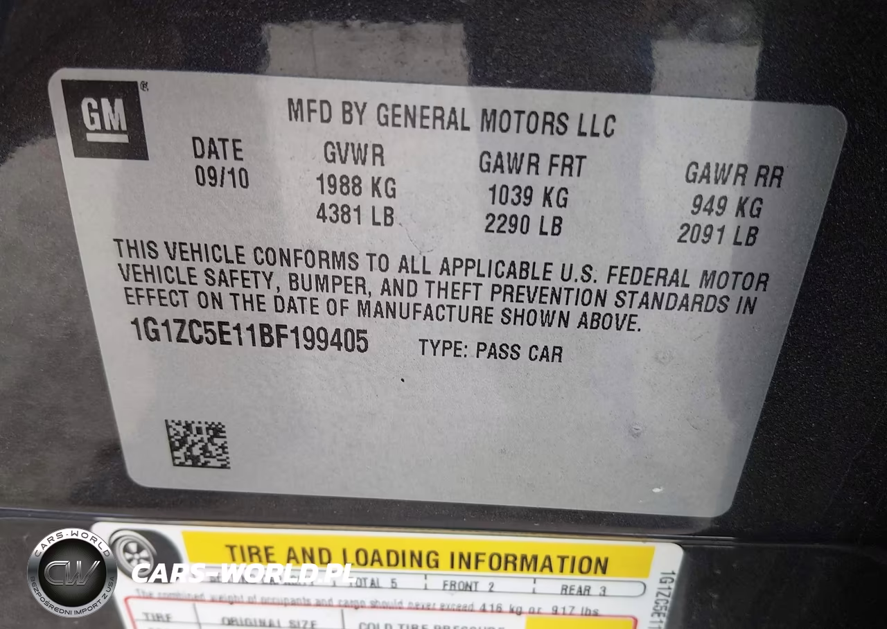 2011 Chevrolet Malibu 1Lt VIN:1G1ZC5E11BF199405 - 9