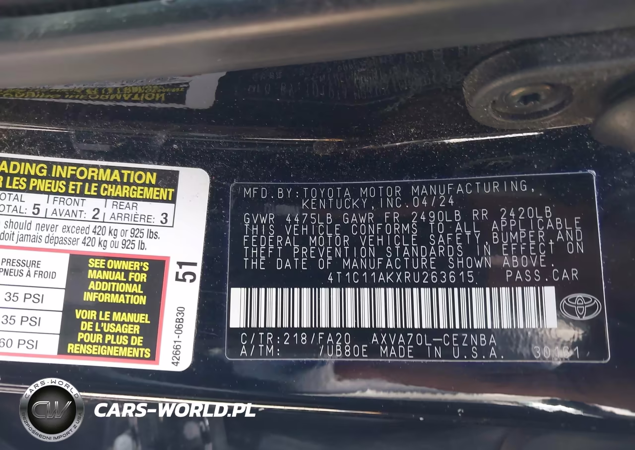2024 Toyota Camry Le VIN:4T1C11AKXRU263615 - 9