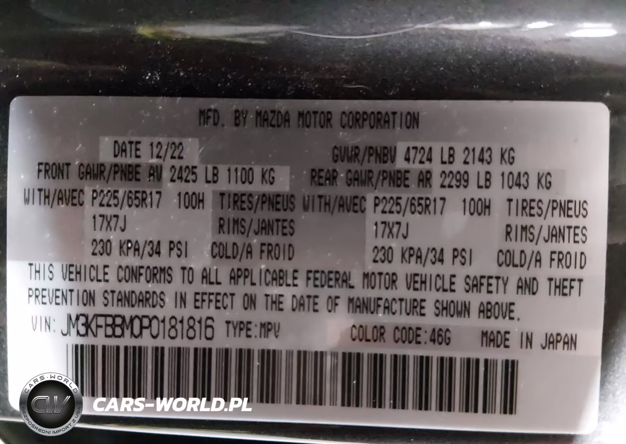 2023 Mazda Cx-5 2.5 S Select VIN:JM3KFBBM0P0181816 - 9