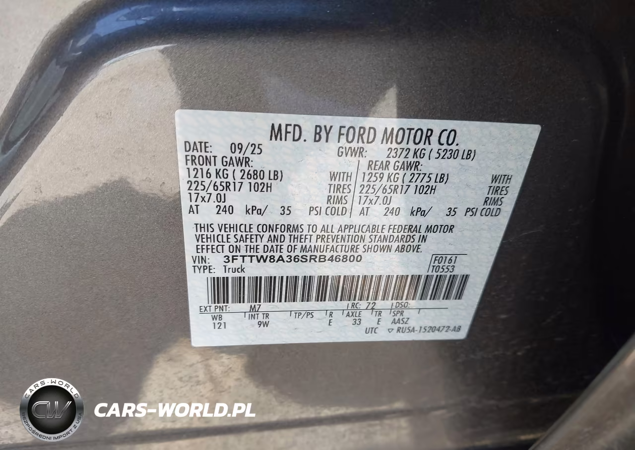 2025 Ford Maverick Xl VIN:3FTTW8A36SRB46800 - 9