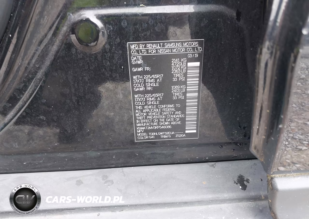 2019 Nissan Rogue Sv VIN:KNMAT2MV3KP546086 - 9