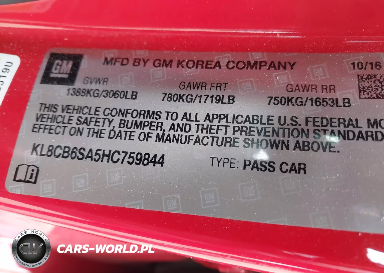 2017 Chevrolet Spark Ls Cvt VIN:KL8CB6SA5HC759844 - 9