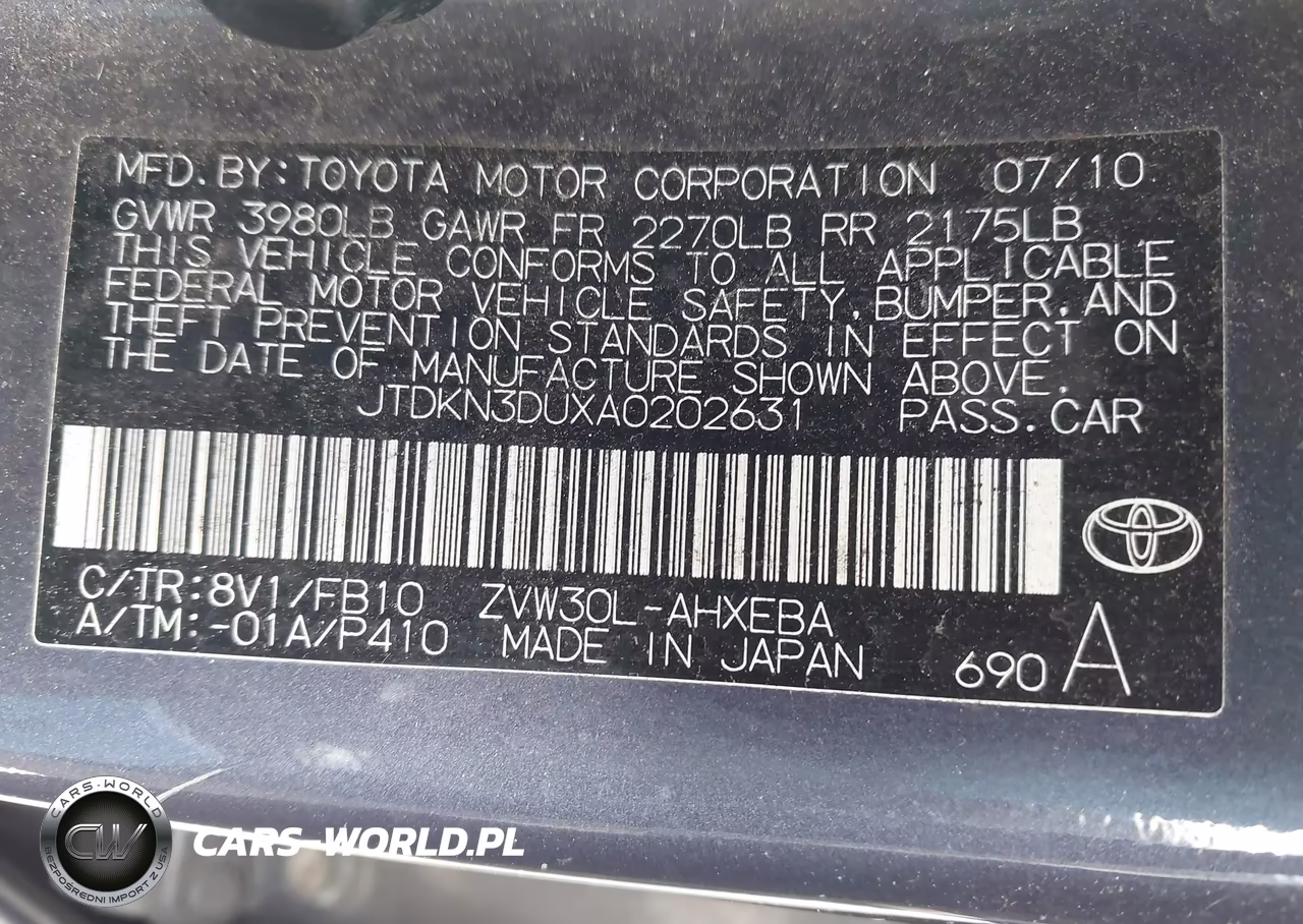 2010 Toyota Prius I-Ii-Iii-Iv-V VIN:JTDKN3DUXA0202631 - 9