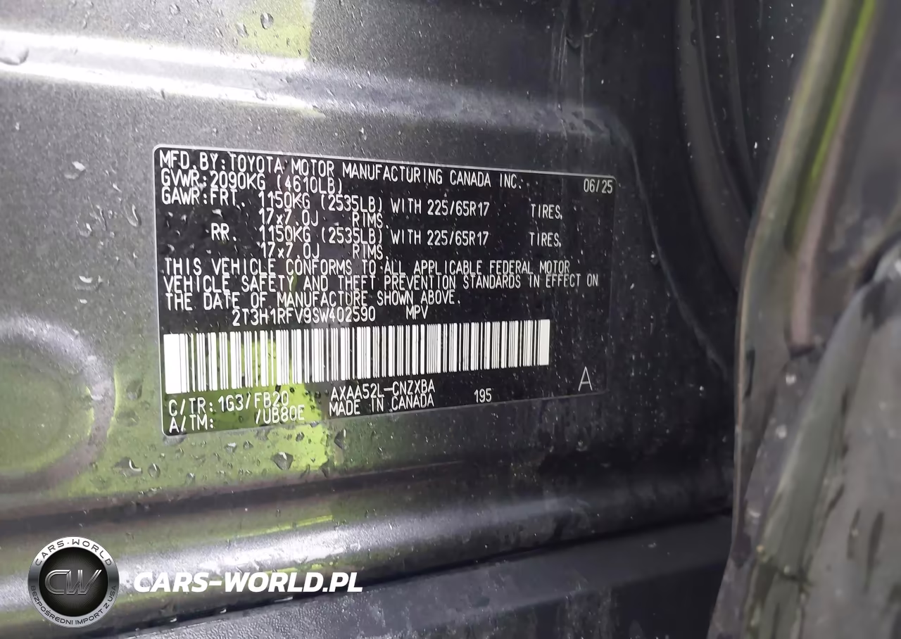 2025 Toyota Rav4 Le VIN:2T3H1RFV9SW402590 - 9