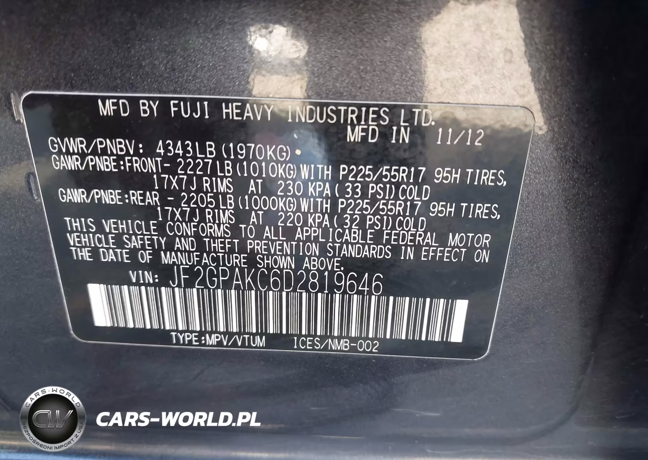 2013 Subaru Xv Crosstrek 2.0I Limited VIN:JF2GPAKC6D2819646 - 9