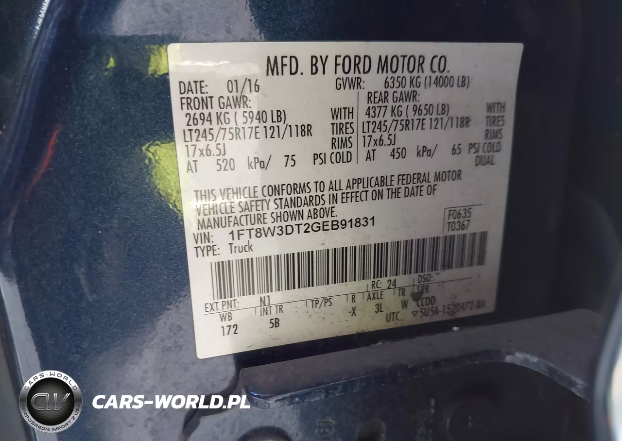 2016 Ford F-350 Lariat VIN:1FT8W3DT2GEB91831 - 9