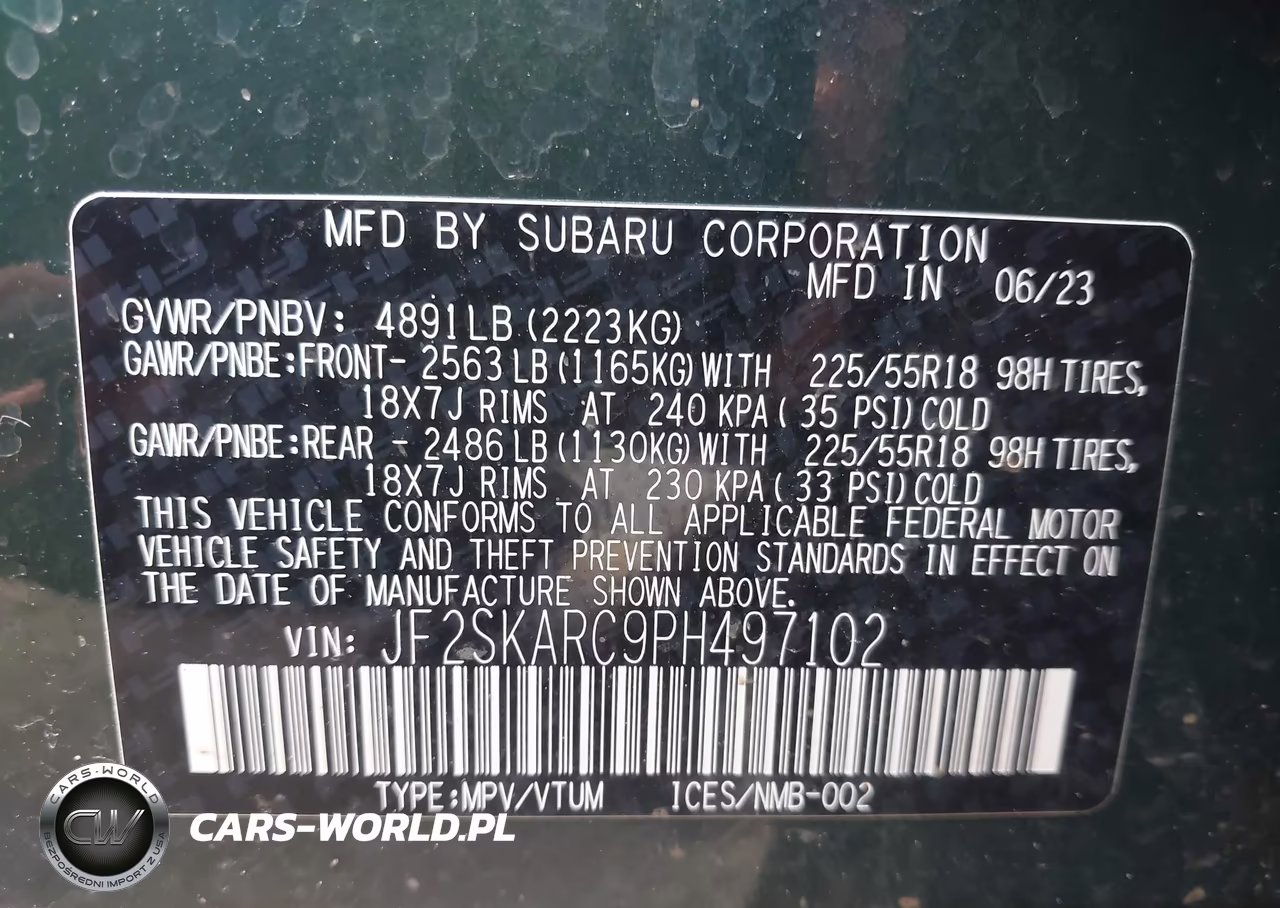 2023 Subaru Forester Touring VIN:JF2SKARC9PH497102 - 9