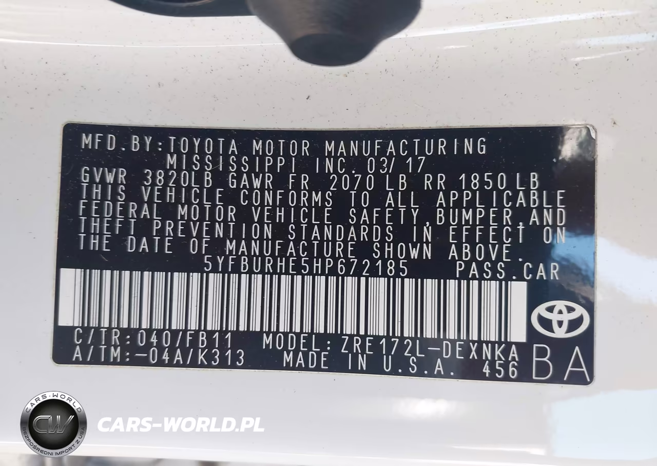 2017 Toyota Corolla L-Le-Se-Se Special Edition-Xle-Xse VIN:5YFBURHE5HP672185 - 9