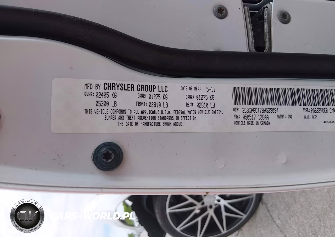 2011 Chrysler 300C VIN:2C3CA6CT7BH529094 - 9