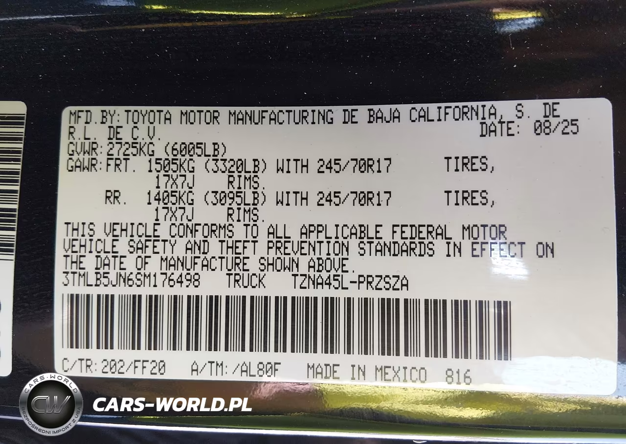 2025 Toyota Tacoma Limited-Sr-Sr5-Trd Off Road-Trd Sport VIN:3TMLB5JN6SM176498 - 9