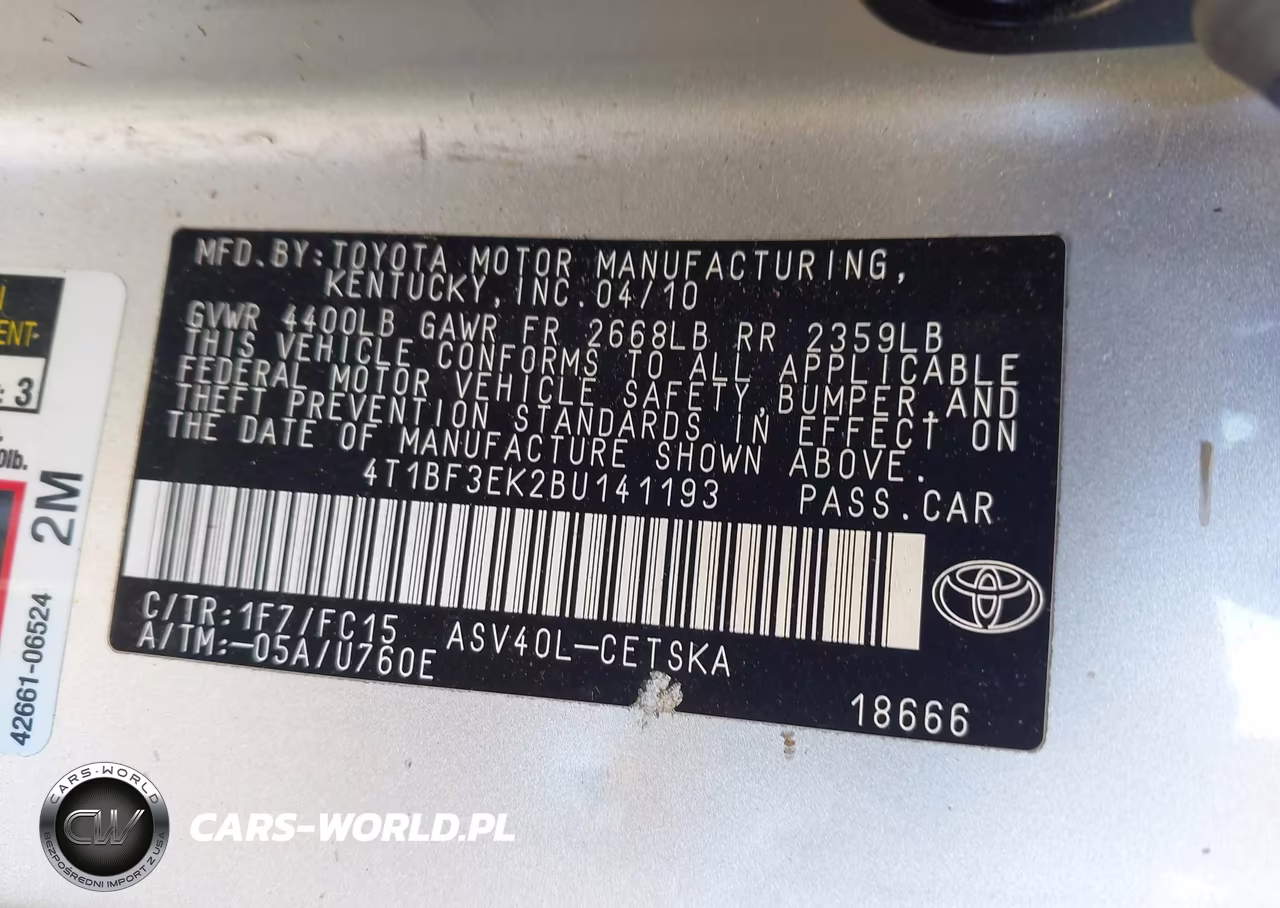 2011 Toyota Camry Se VIN:4T1BF3EK2BU141193 - 9