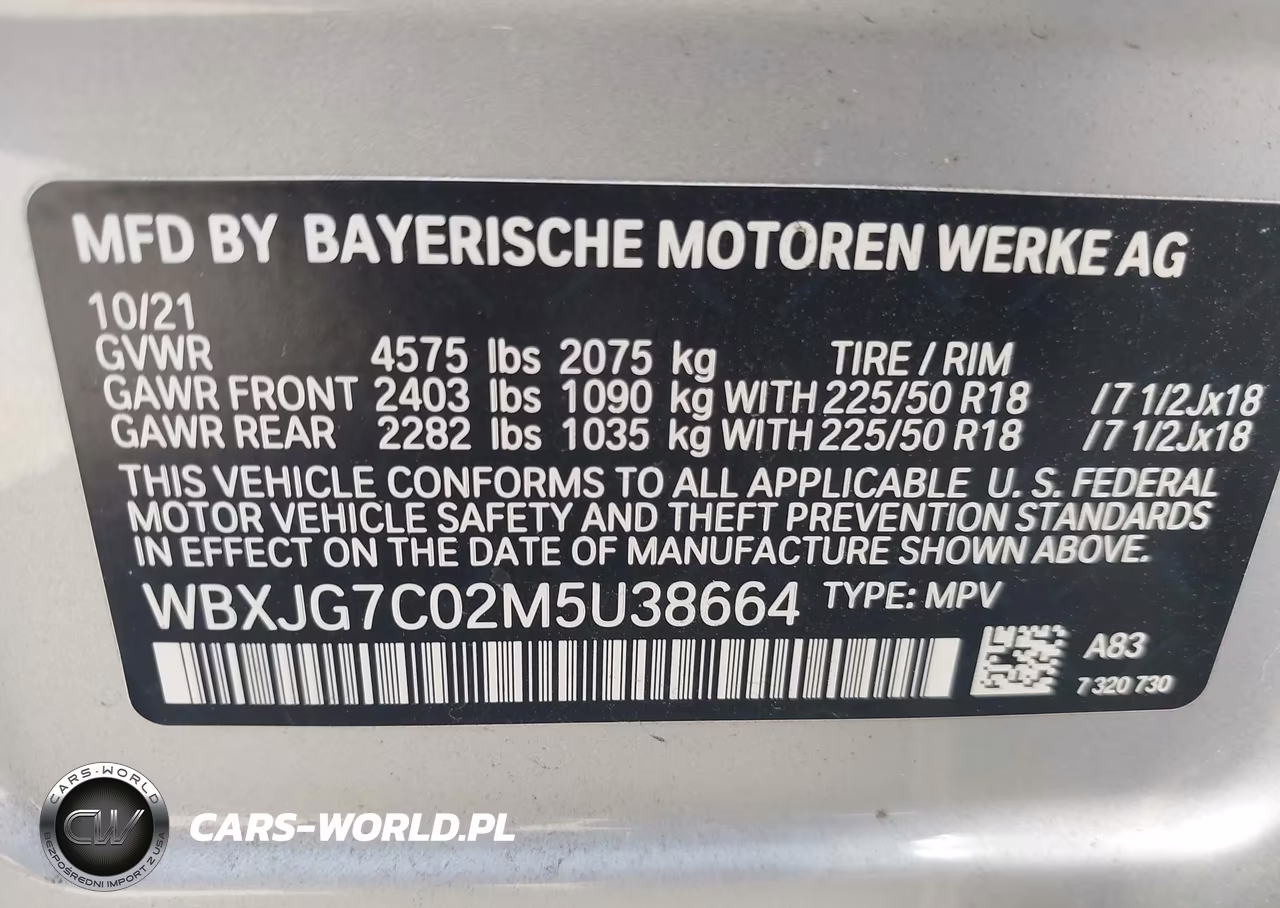 2021 BMW X1 Sdrive28I VIN:WBXJG7C02M5U38664 - 9