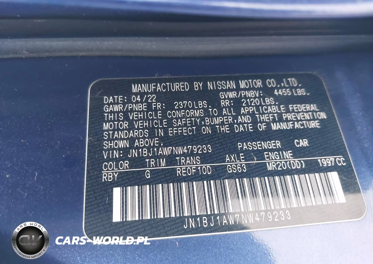 2022 Nissan Rogue Sport S Awd Xtronic Cvt VIN:JN1BJ1AW7NW479233 - 9