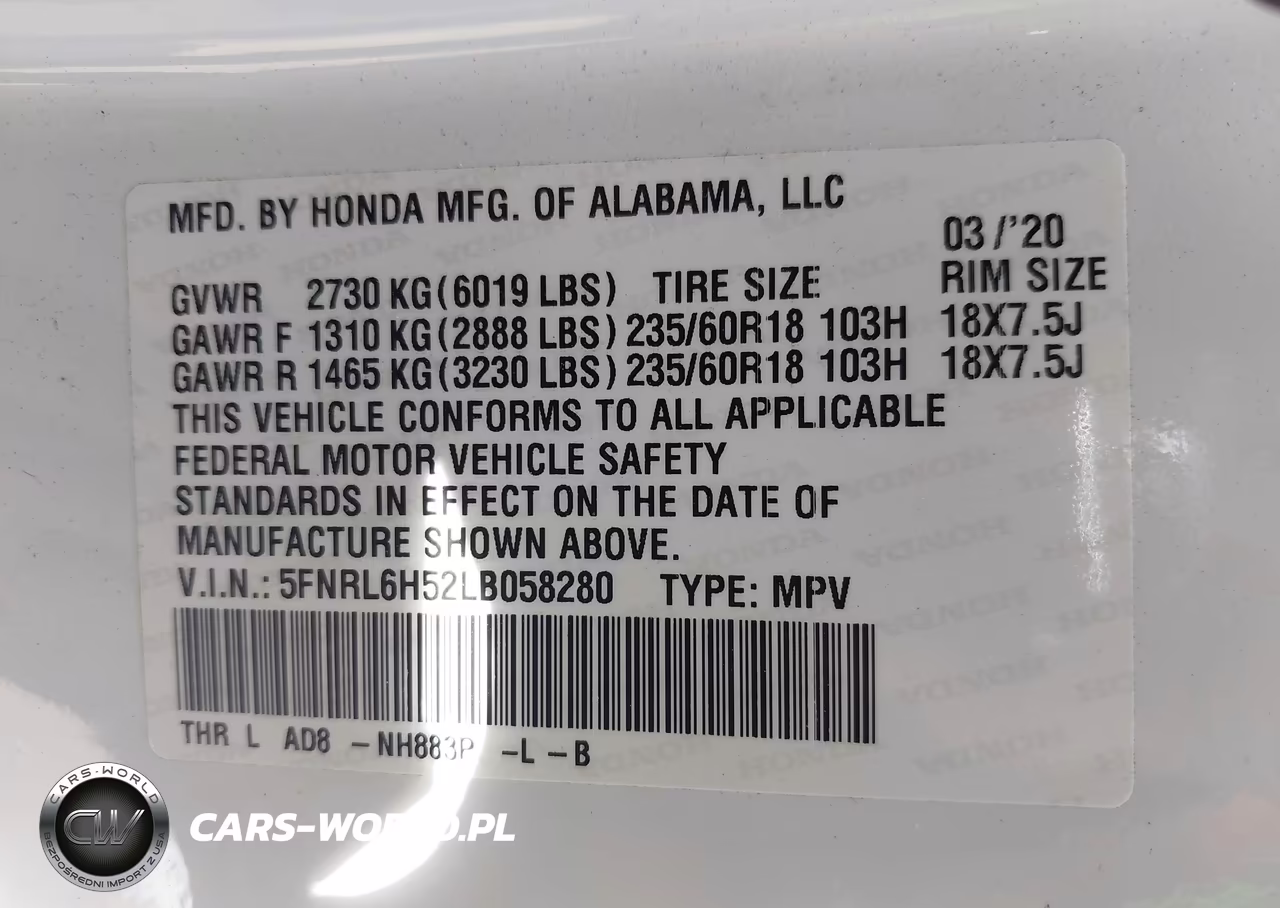 2020 Honda Odyssey Ex VIN:5FNRL6H52LB058280 - 9