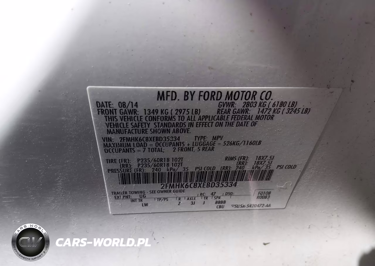 2014 Ford Flex Sel VIN:2FMHK6C8XEBD35334 - 9