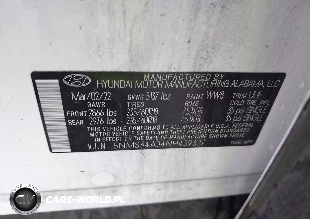 2022 Hyundai Santa Fe Sel VIN:5NMS34AJ4NH439627 - 9