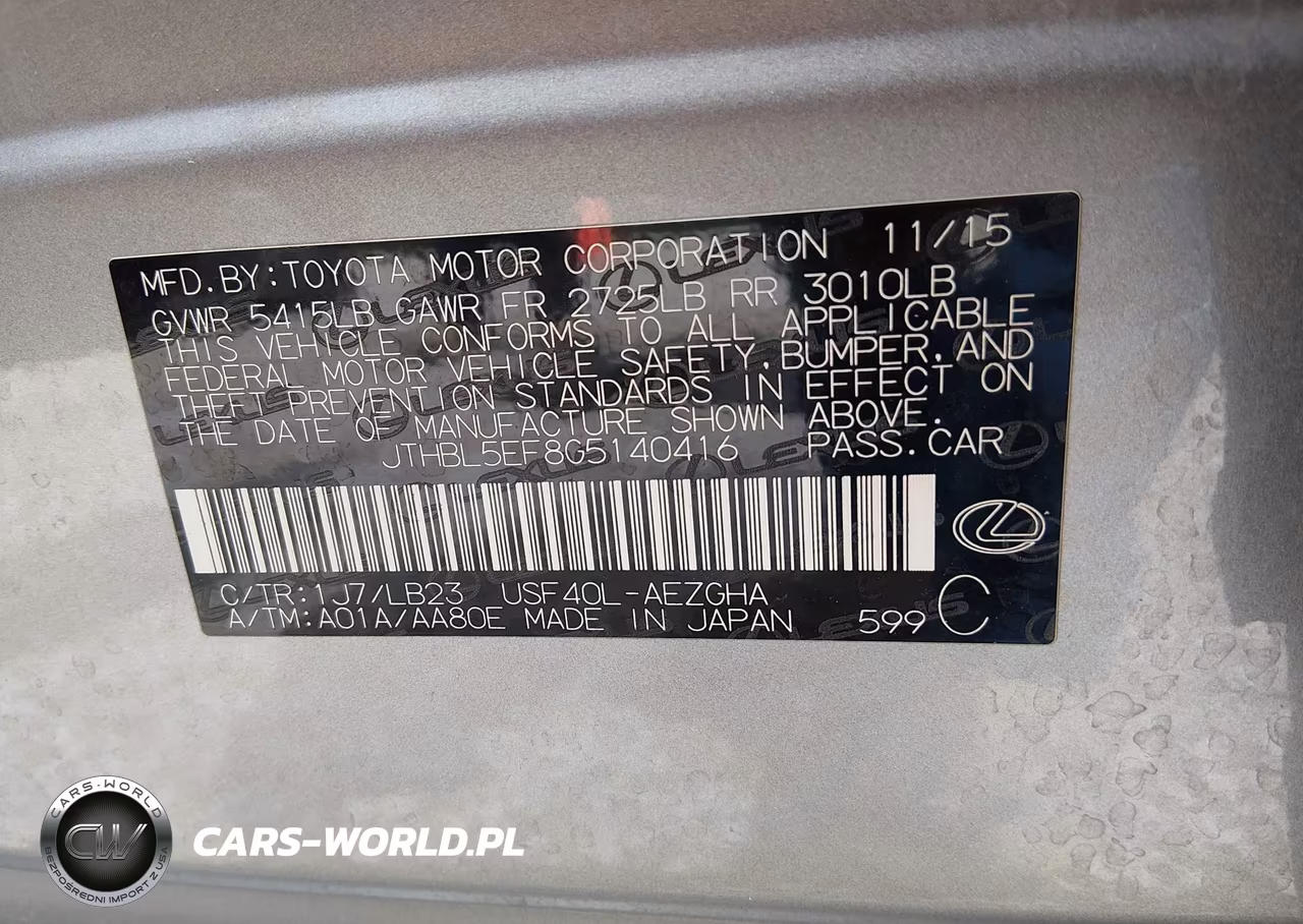 2016 Lexus Ls 460 VIN:JTHBL5EF8G5140416 - 9