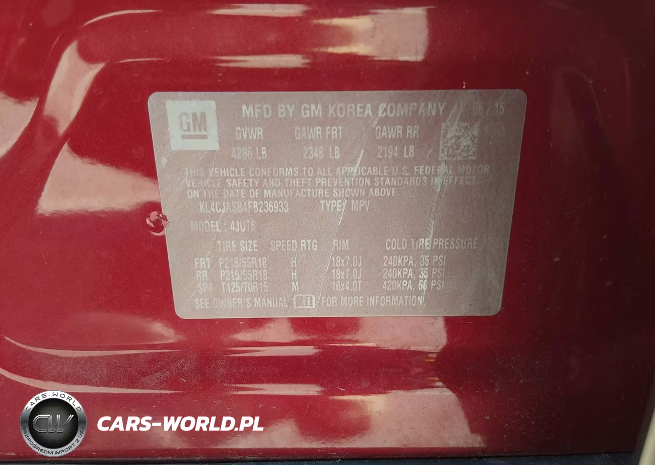 2015 Buick Encore VIN:KL4CJASB4FB236933 - 9