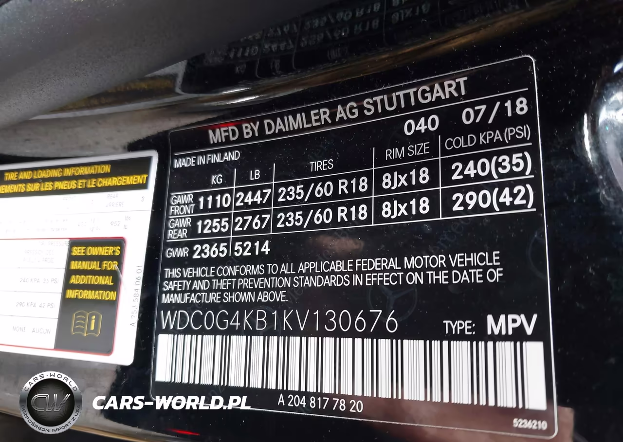 2019 Mercedes-Benz Glc 300 4Matic VIN:WDC0G4KB1KV130676 - 9