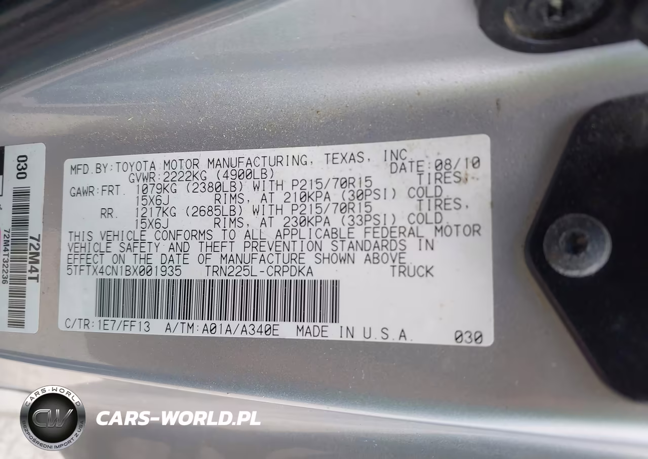 2011 Toyota Tacoma VIN:5TFTX4CN1BX001935 - 9
