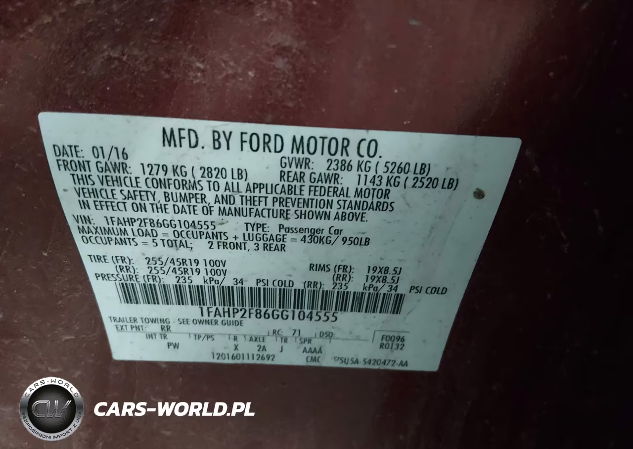 2016 Ford Taurus Limited VIN:1FAHP2F86GG104555 - 9