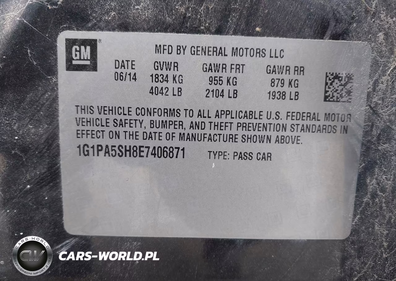 2014 Chevrolet Cruze Ls Auto VIN:1G1PA5SH8E7406871 - 9