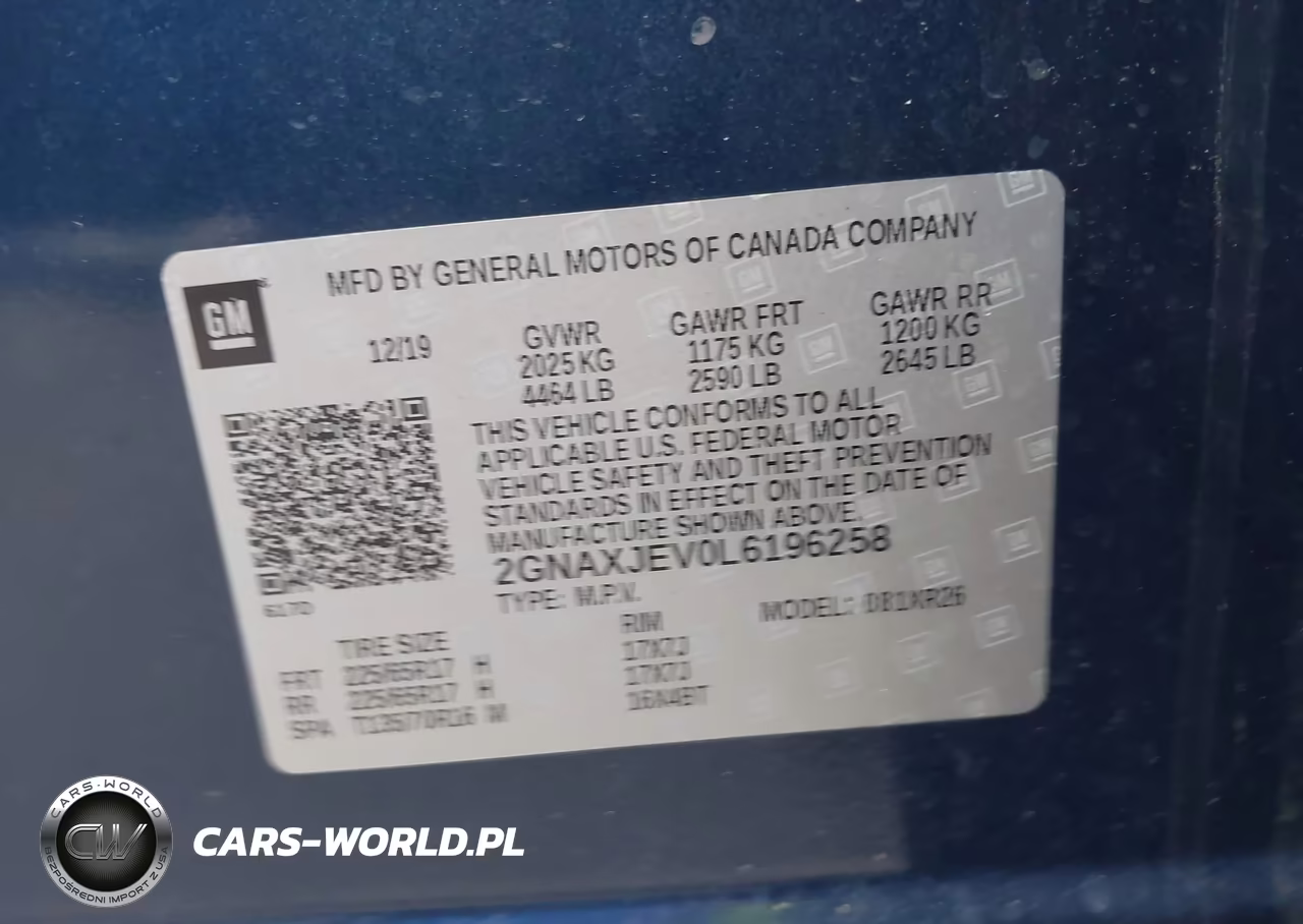 2020 Chevrolet Equinox Fwd 2Fl VIN:2GNAXJEV0L6196258 - 9