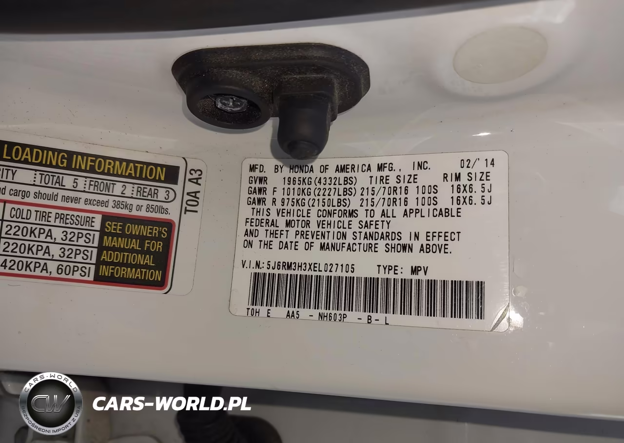 2014 Honda Cr-V Lx VIN:5J6RM3H3XEL027105 - 9